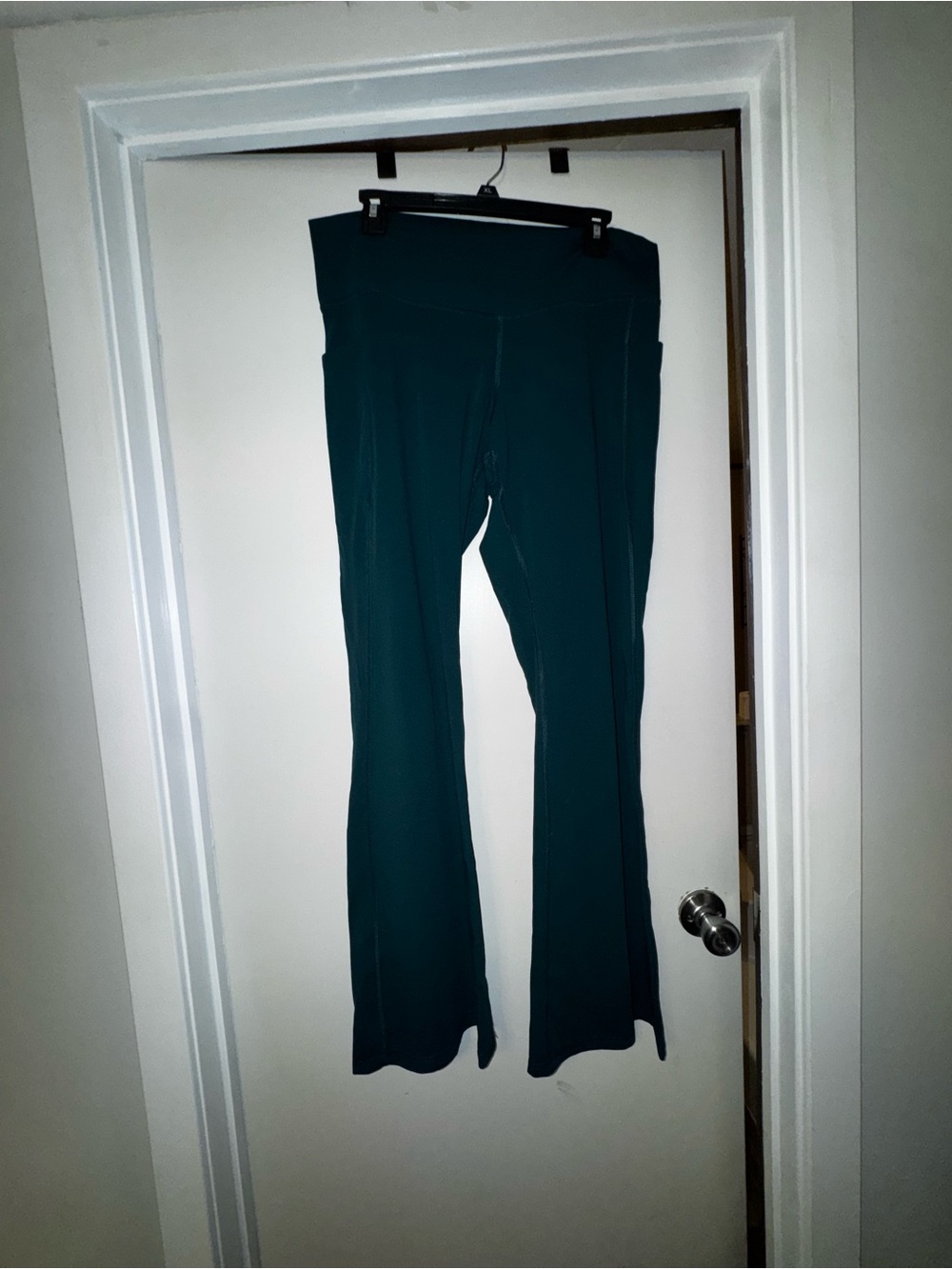 High-Rise Flare Pants in Deep Teal